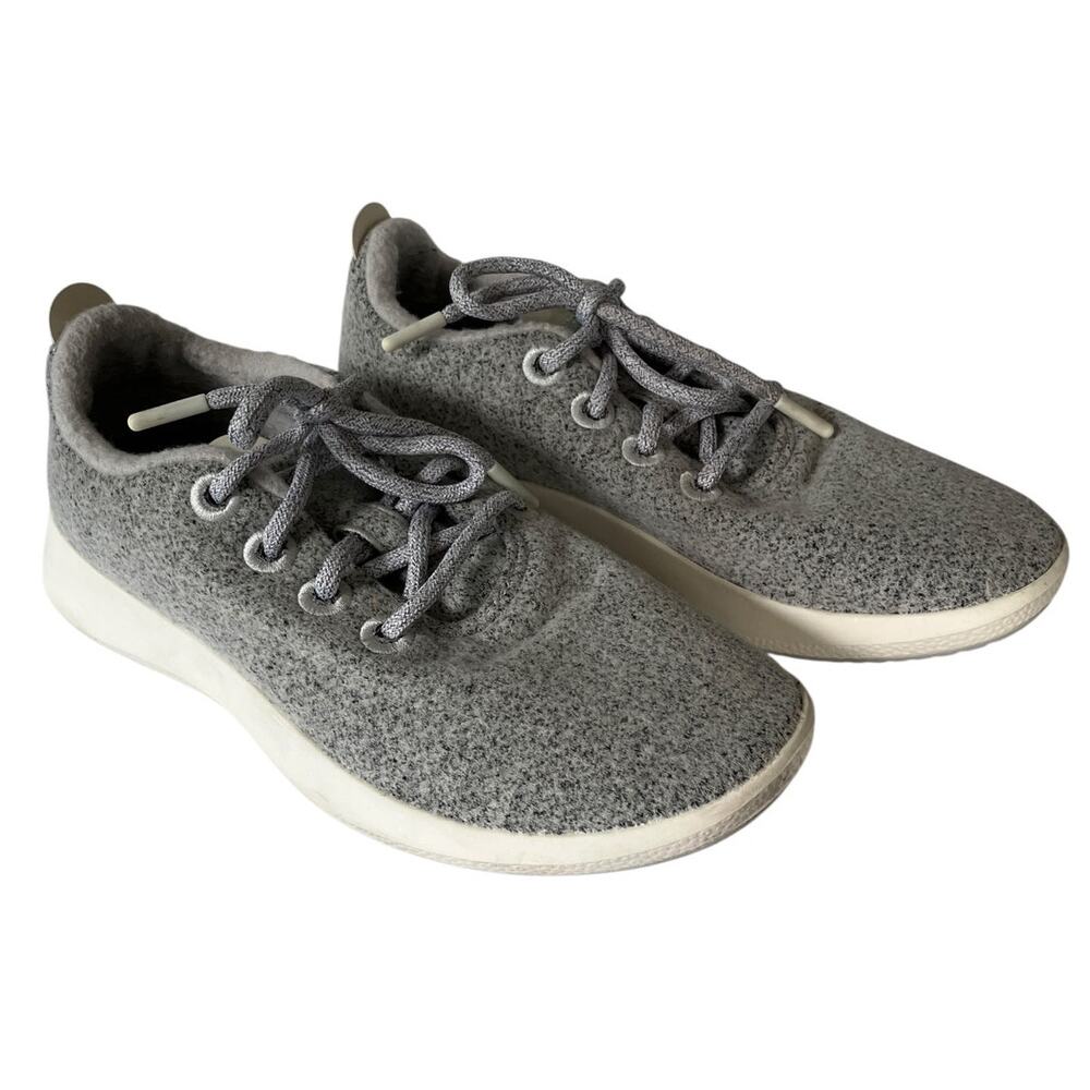 Allbirds Lace Up Gray Runners Women's Size 9 Merino Wool Sneakers